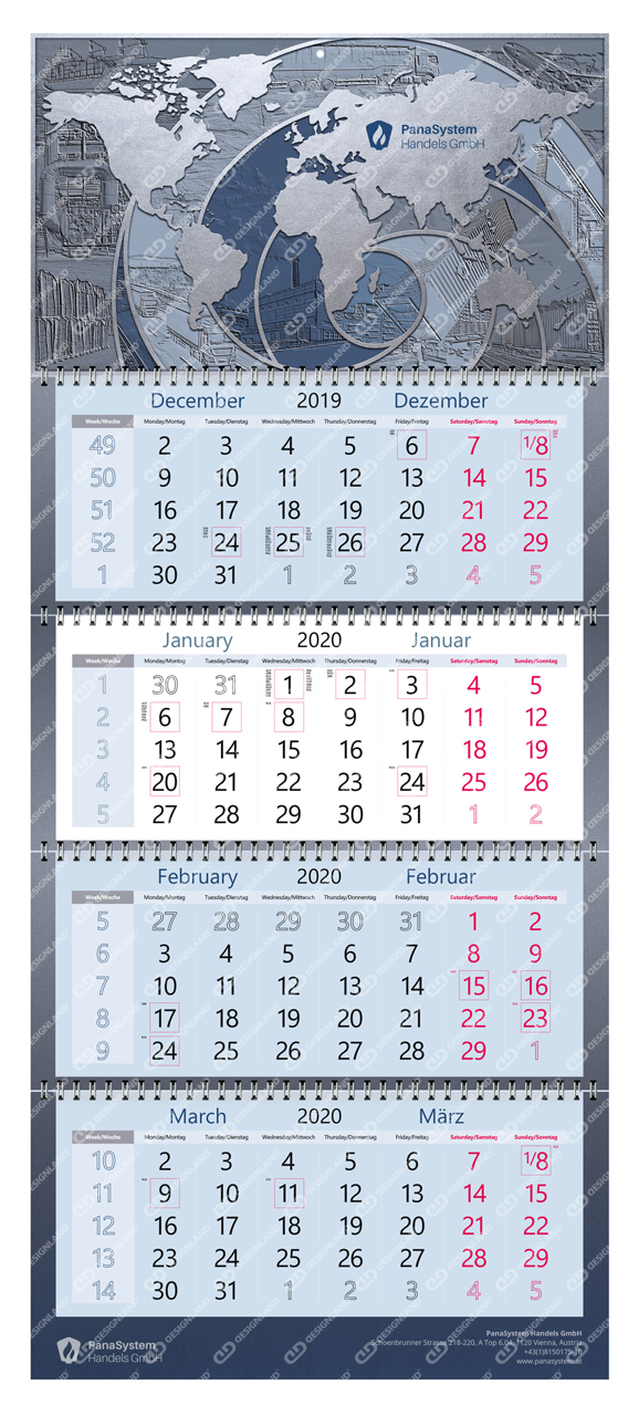 Дизайн квартального календаря для компании Р - Логистик